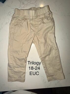 Trilogy Cream Khaki Pull-On Pants 18-24M